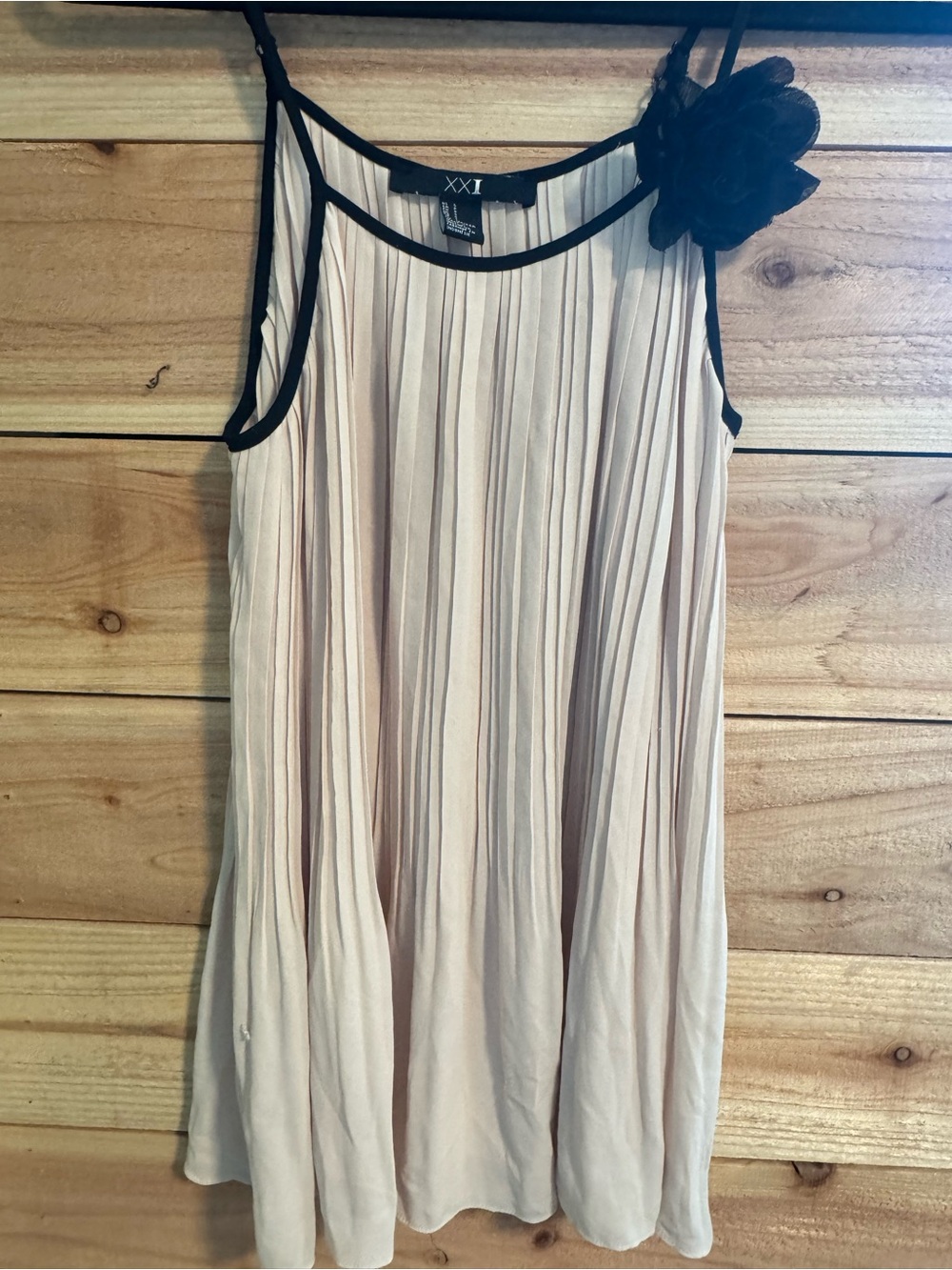 Coquette Neutral Pleated Chiffon Tank Bow Strap Soft Girl Blouse
